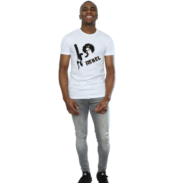 Li-cense Star wars heren princess leia rebel t-shirt UTBI46136_white large