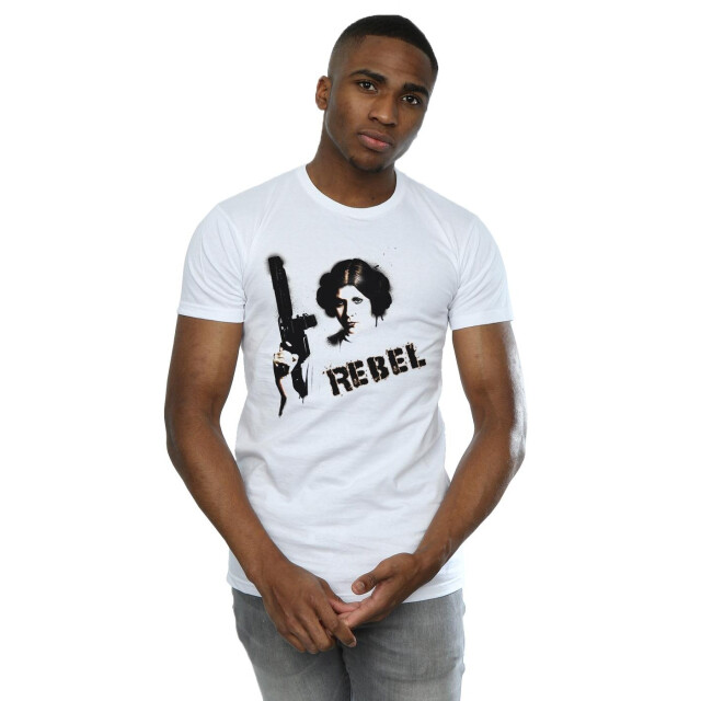 Li-cense Star wars heren princess leia rebel t-shirt UTBI46136_white large