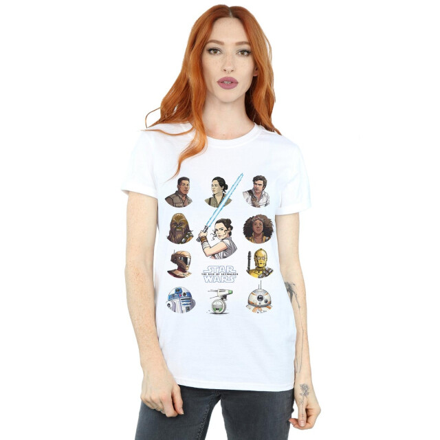 Li-cense Star wars the rise of skywalker dames resistance character line up katoenen vriendje t-shirt UTBI46100_white large