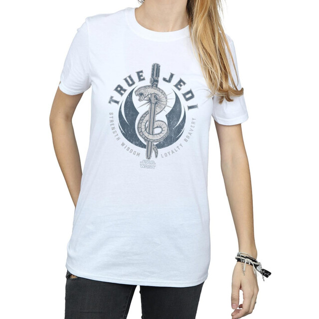 Li-cense Star wars the rise of skywalker dames true jedi blauw katoenen vriendje t-shirt UTBI46106_white large