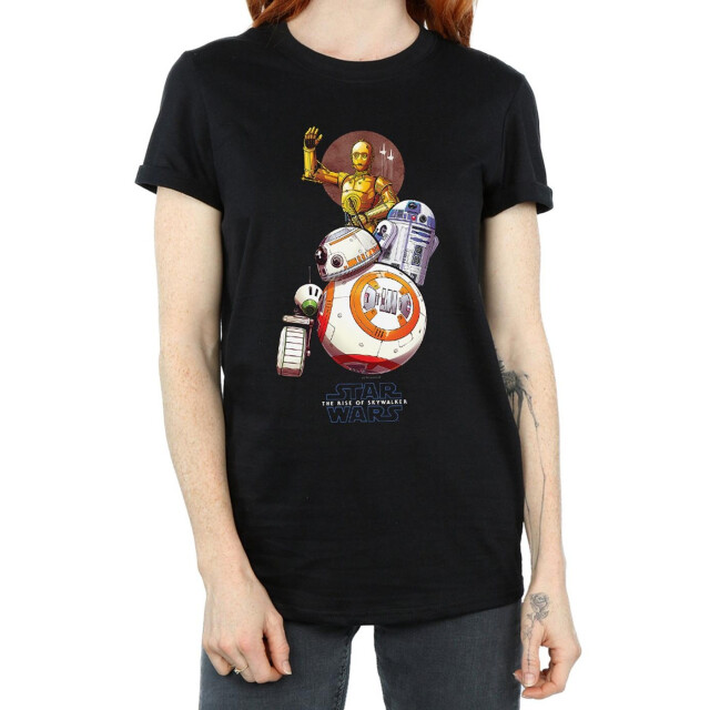 Li-cense Star wars the rise of skywalker dames droids illustratie katoenen vriendje t-shirt UTBI46112_black large