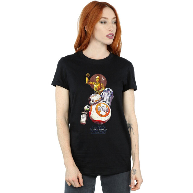 Li-cense Star wars the rise of skywalker dames droids illustratie katoenen vriendje t-shirt UTBI46112_black large