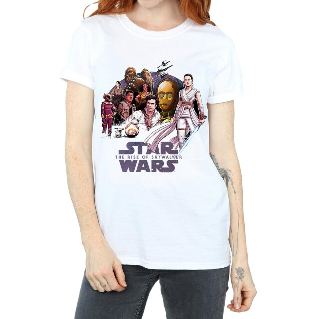 Li-cense Star wars the rise of skywalker dames resistance rendered group katoenen vriendje t-shirt UTBI46113_white large