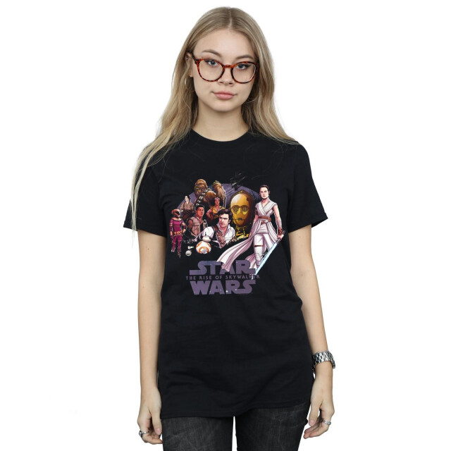 Li-cense Star wars the rise of skywalker dames resistance rendered group katoenen vriendje t-shirt UTBI46113_black large
