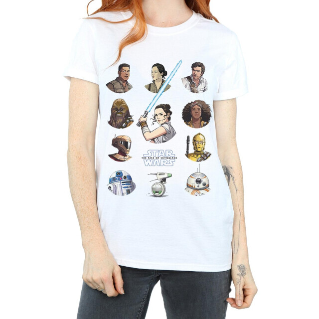 Li-cense Star wars the rise of skywalker dames resistance character line up katoenen vriendje t-shirt UTBI46100_white large