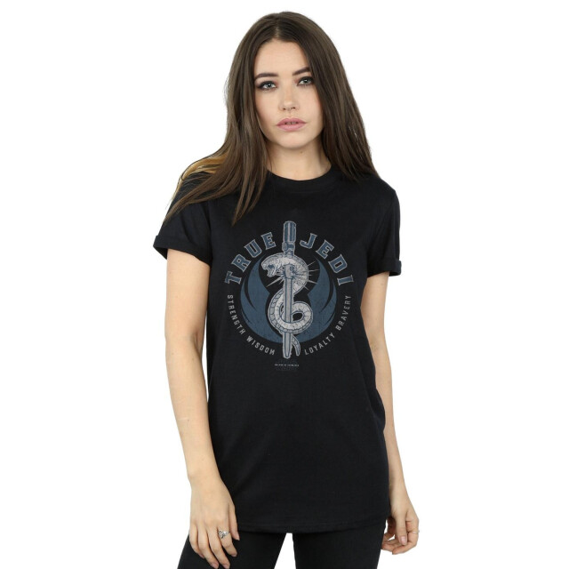 Li-cense Star wars the rise of skywalker dames true jedi blauw katoenen vriendje t-shirt UTBI46106_black large