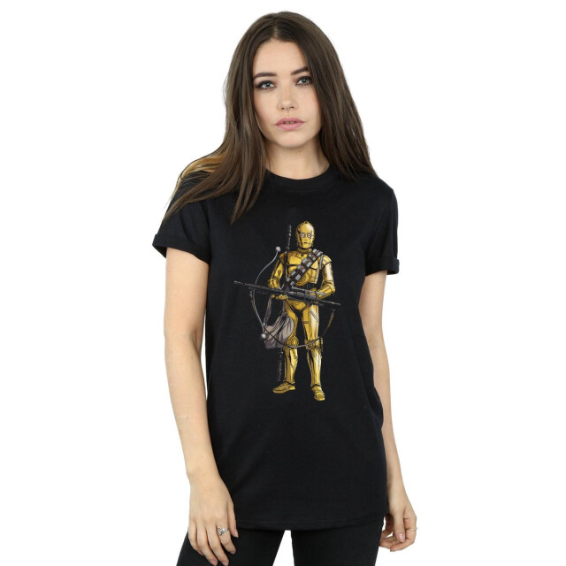 Li-cense Star wars the rise of skywalker dames c-3po chewbacca boogschieter katoenen vriendje t-shirt UTBI46085_black large