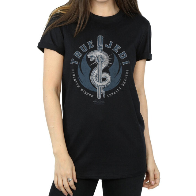 Li-cense Star wars the rise of skywalker dames true jedi blauw katoenen vriendje t-shirt UTBI46106_black large