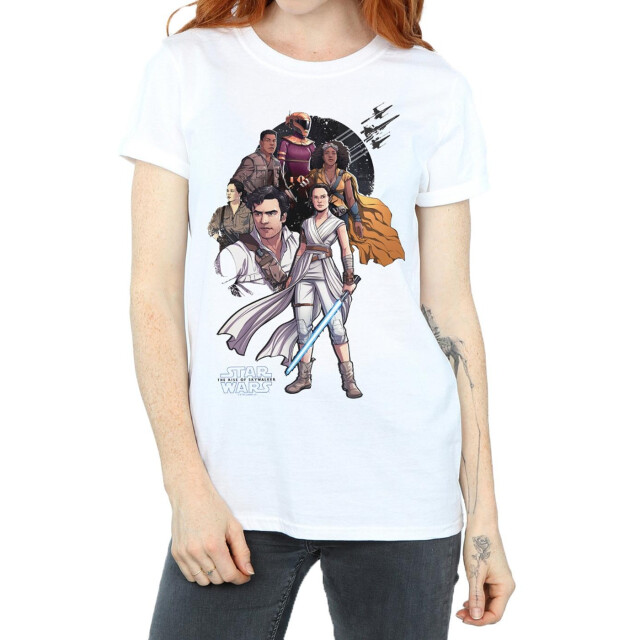 Li-cense Star wars the rise of skywalker dames weerstandsillustratie katoenen vriendje t-shirt UTBI46093_white large