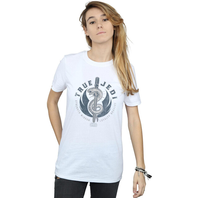 Li-cense Star wars the rise of skywalker dames true jedi blauw katoenen vriendje t-shirt UTBI46106_white large