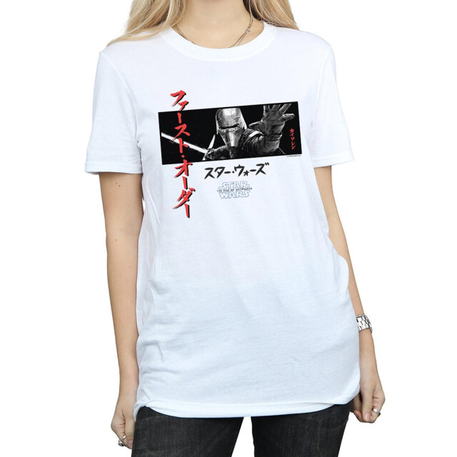 Li-cense Star wars the rise of skywalker dames kylo ren katakana art stripe katoenen vriendje t-shirt UTBI46079_white large