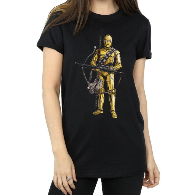 Li-cense Star wars the rise of skywalker dames c-3po chewbacca boogschieter katoenen vriendje t-shirt UTBI46085_black large