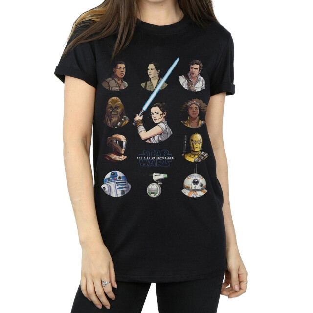 Li-cense Star wars the rise of skywalker dames resistance character line up katoenen vriendje t-shirt UTBI46100_black large