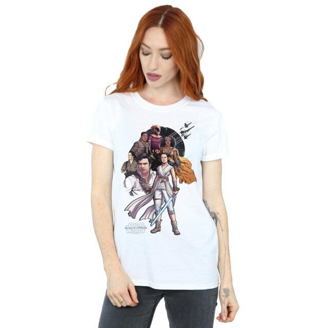 Li-cense Star wars the rise of skywalker dames weerstandsillustratie katoenen vriendje t-shirt UTBI46093_white large
