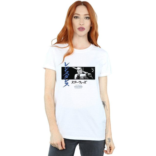 Li-cense Star wars the rise of skywalker rey star wars the rise of skywalker dames rey katakana art stripe katoenen vriendje t-shirt UTBI46078_white large