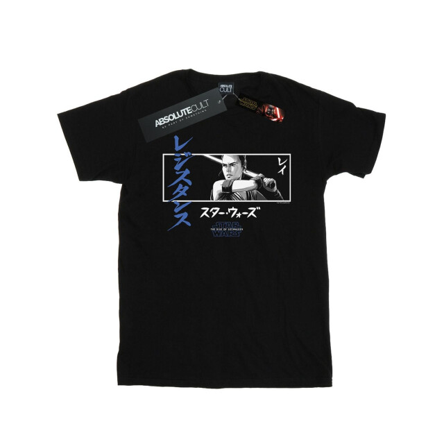 Li-cense Star wars the rise of skywalker rey star wars the rise of skywalker dames rey katakana art stripe katoenen vriendje t-shirt UTBI46078_black large