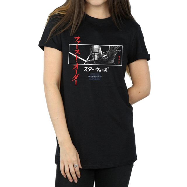 Li-cense Star wars the rise of skywalker dames kylo ren katakana art stripe katoenen vriendje t-shirt UTBI46079_black large