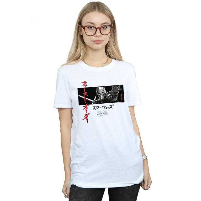 Li-cense Star wars the rise of skywalker dames kylo ren katakana art stripe katoenen vriendje t-shirt UTBI46079_white large