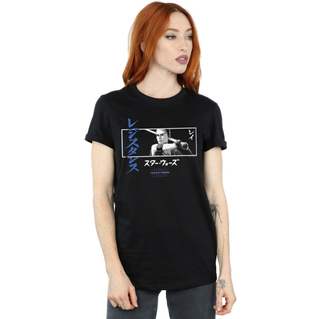Li-cense Star wars the rise of skywalker rey star wars the rise of skywalker dames rey katakana art stripe katoenen vriendje t-shirt UTBI46078_black large