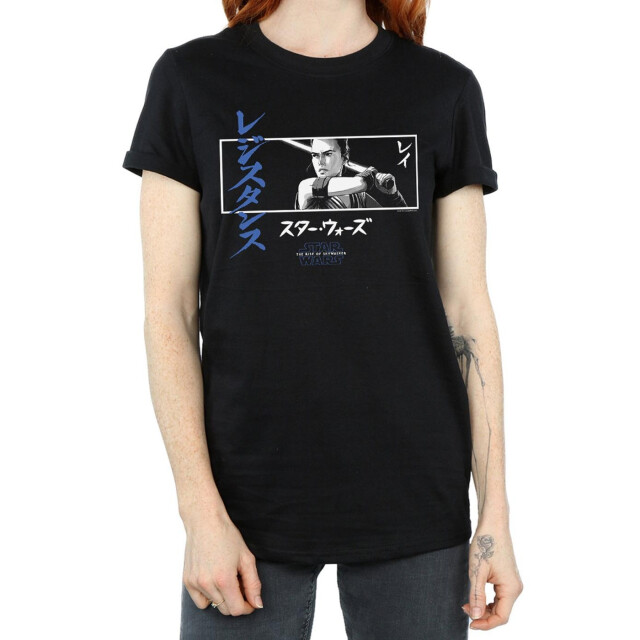 Li-cense Star wars the rise of skywalker rey star wars the rise of skywalker dames rey katakana art stripe katoenen vriendje t-shirt UTBI46078_black large