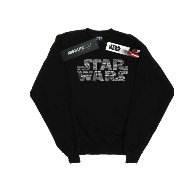 Li-cense Star wars dames sweatshirt met herhaalde tekst logo UTBI37900_black large