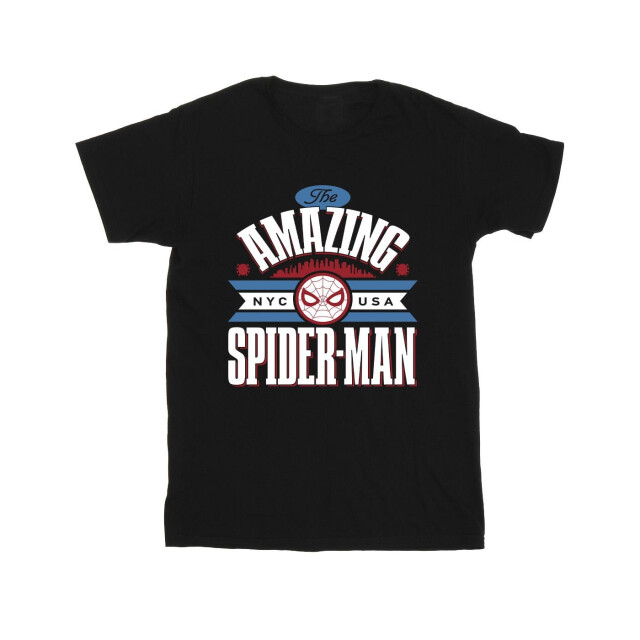 Li-cense Marvel meisjes spider-man nyc amazing katoenen t-shirt UTBI35396_black large