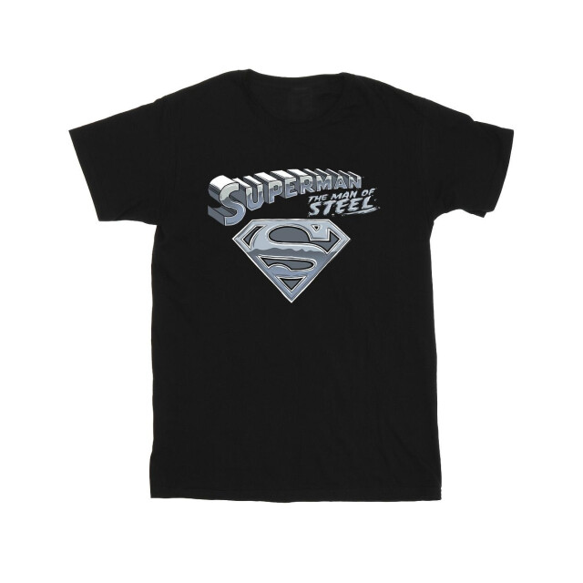 Li-cense Dc comics meisjes superman de man van staal katoenen t-shirt UTBI51284_black large