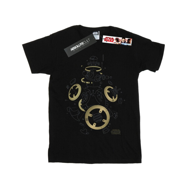 Li-cense Star wars meisjes the last jedi bb-8 deconstructed katoenen t-shirt UTBI38273_black large