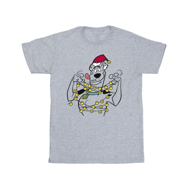 Li-cense Scooby doo katoenen t-shirt met kerstbellen voor meisjes UTBI34945_sportsgrey large