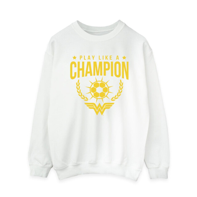 Li-cense Dc comics dames wonder woman play like a champion sweatshirt UTBI43233_white large
