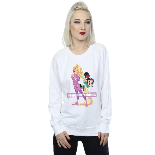 Li-cense Disney dames wreck it ralph rapunzel en vanellope sweatshirt UTBI43180_white large