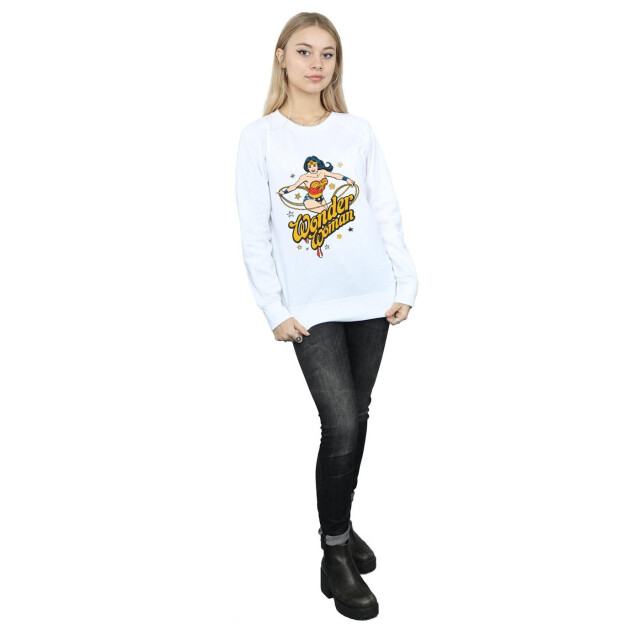 Li-cense Dc comics dames wonder woman sterren sweatshirt UTBI43209_white large