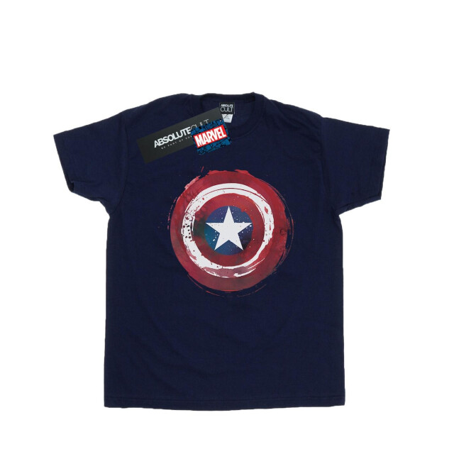 Li-cense Marvel heren captain america splatter shield t-shirt UTBI43096_navyblue large