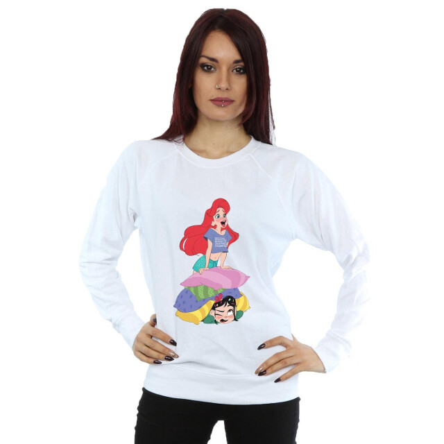 Li-cense Disney dames wreck it ralph ariel en vanellope sweatshirt UTBI43126_white large