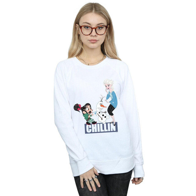 Li-cense Disney dames wreck it ralph elsa en vanellope sweatshirt UTBI43152_white large