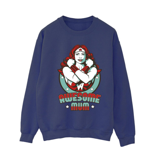 Li-cense Dc comics dames wonder woman wonderful mama sweatshirt UTBI43225_navyblue large