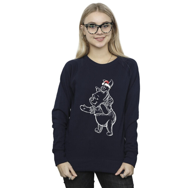 Li-cense Disney dames winnie the pooh knorretje kerst sweatshirt UTBI43028_navyblue large