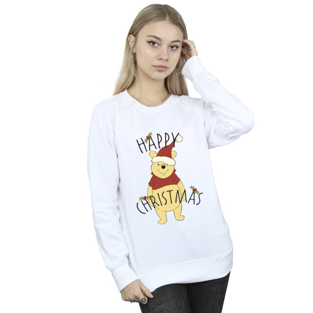 Li-cense Disney dames winnie the pooh vrolijk kerstmis holly sweatshirt UTBI43038_white large