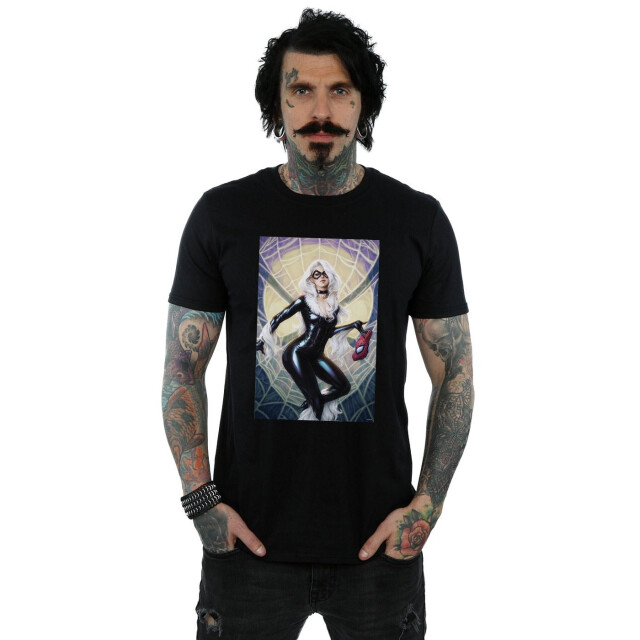 Li-cense Marvel heren kat kunstwerk t-shirt UTBI43040_black large