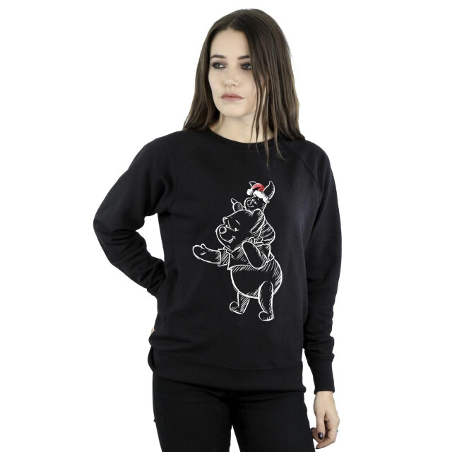 Li-cense Disney dames winnie the pooh knorretje kerst sweatshirt UTBI43028_black large