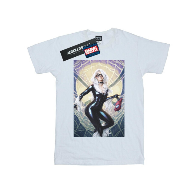 Li-cense Marvel heren zwart kat kunstwerk t-shirt UTBI43040_white large