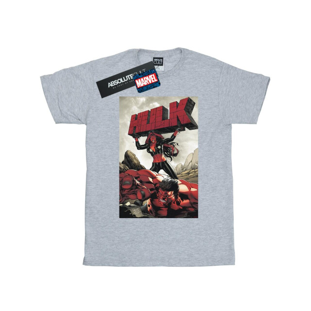 Li-cense Marvel meisjes rood hulk cover katoenen t-shirt UTBI31285_sportsgrey large