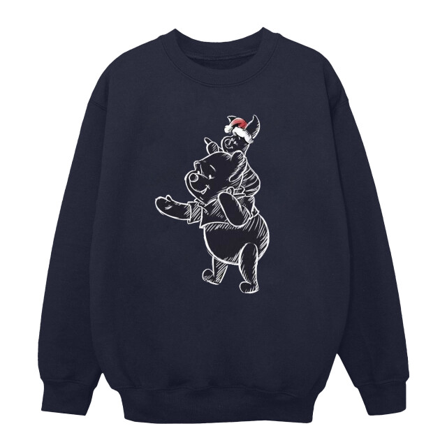 Li-cense Disney dames winnie the pooh knorretje kerst sweatshirt UTBI43028_navyblue large