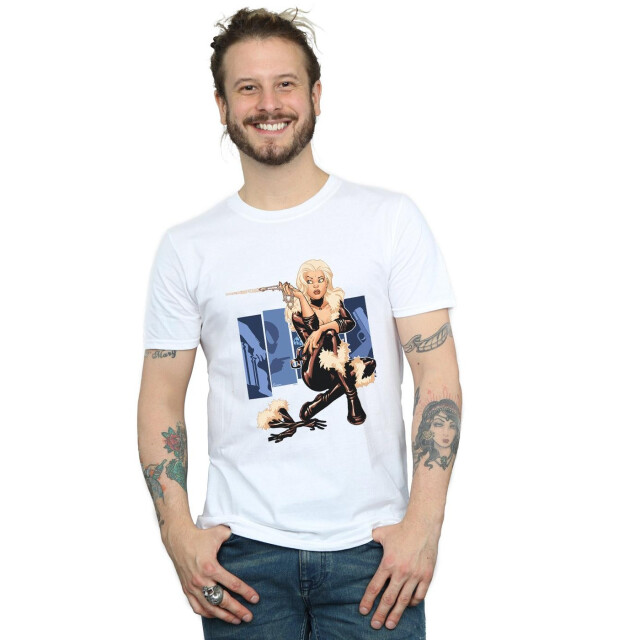 Li-cense Marvel heren zwart kat omslag t-shirt UTBI42952_white large