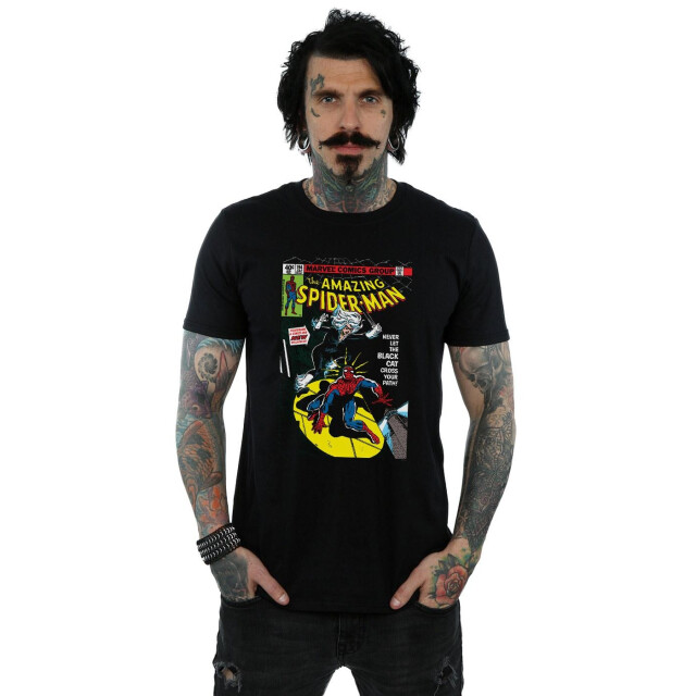 Li-cense Marvel heren spider-man kat cover t-shirt UTBI42964_black large