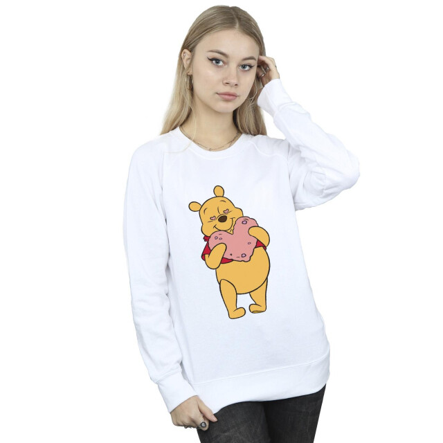 Li-cense Disney dames winnie the pooh sweatshirt met hartjesogen UTBI42975_white large