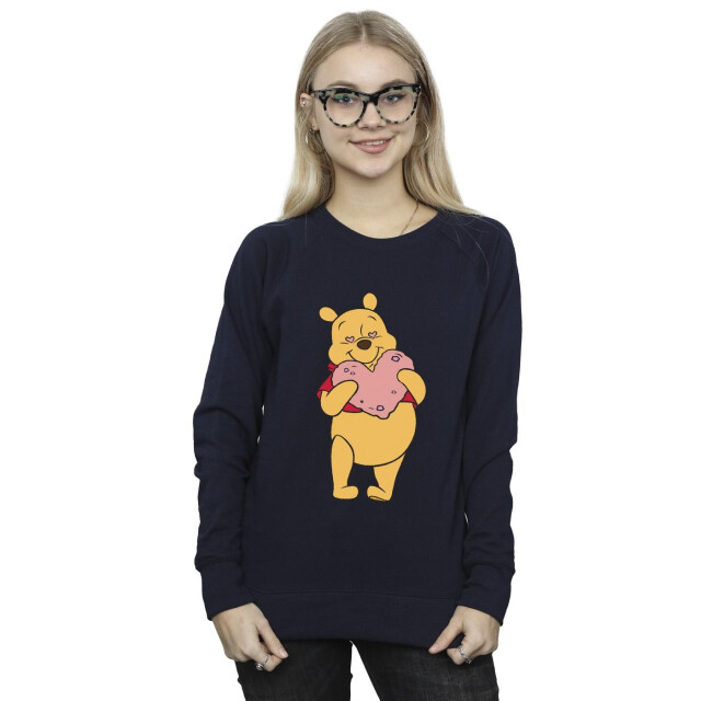 Li-cense Disney dames winnie the pooh sweatshirt met hartjesogen UTBI42975_navyblue large