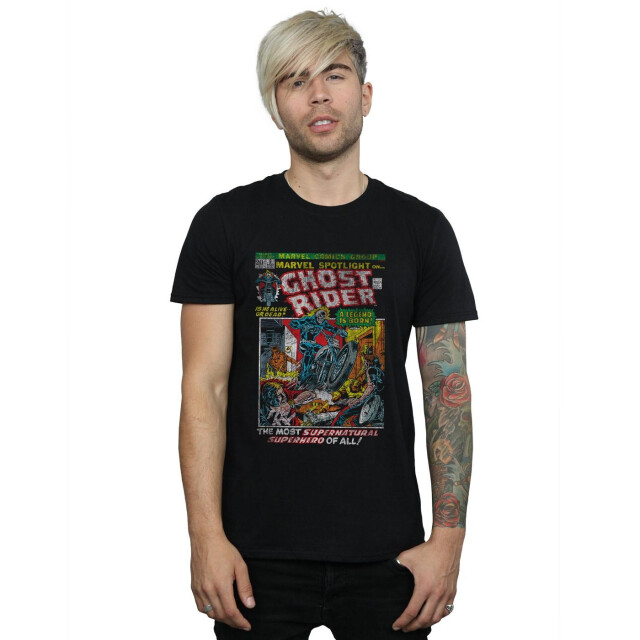 Li-cense Marvel heren ghost rider distressed spotlight t-shirt UTBI42898_black large