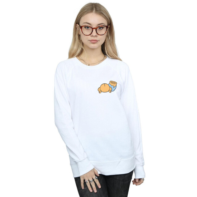 Li-cense Disney dames winnie the pooh rugzijde borst print sweatshirt UTBI42878_white large