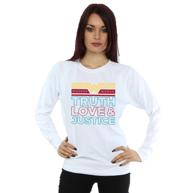 Li-cense Dc comics dames wonder woman 84 waarheid, liefde en rechtvaardigheid sweatshirt UTBI42565_white large